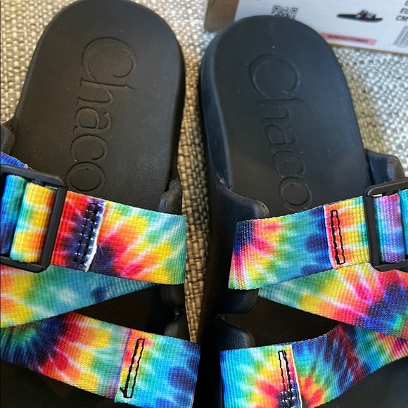Chaco Women’s Chillos Slide Sandal Dark Tie Dye - Picture 3 of 6